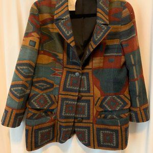 Women's Vintage Valentino Boutique Aztec Blazer